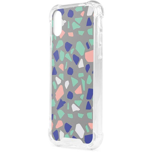 Cement Terrazzo iPhone XS Clear Case