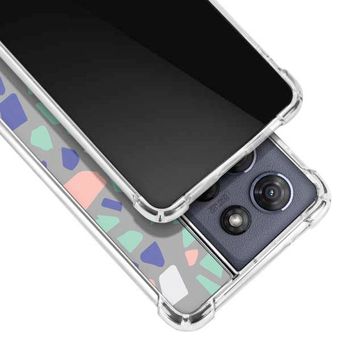 Cement Terrazzo Moto G 5G (2025) Clear Case