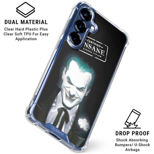 DC Comics The Joker Portrait by Alex Ross Galaxy S25 Plus Clear Case
