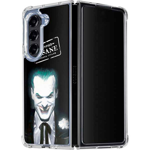 DC Comics The Joker Portrait by Alex Ross Galaxy Z Fold5 5G Clear Case