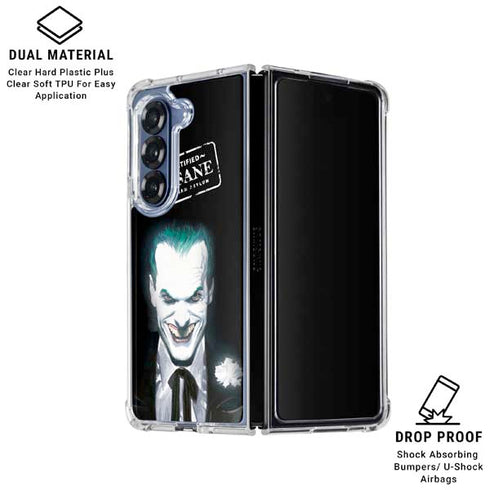 DC Comics The Joker Portrait by Alex Ross Galaxy Z Fold6 Clear Case