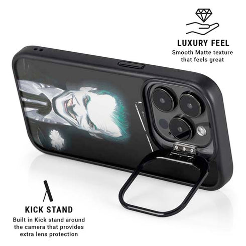 DC Comics The Joker Portrait by Alex Ross iPhone 15 Pro Kickstand Case