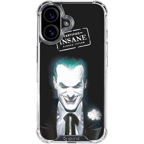 DC Comics The Joker Portrait by Alex Ross iPhone 16 Plus Clear Case