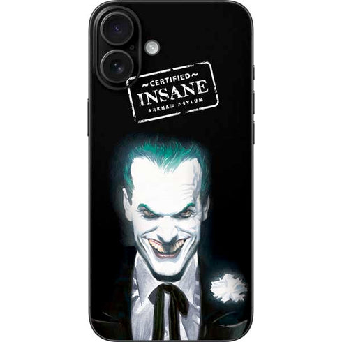 DC Comics The Joker Portrait by Alex Ross iPhone 16 Plus Skin