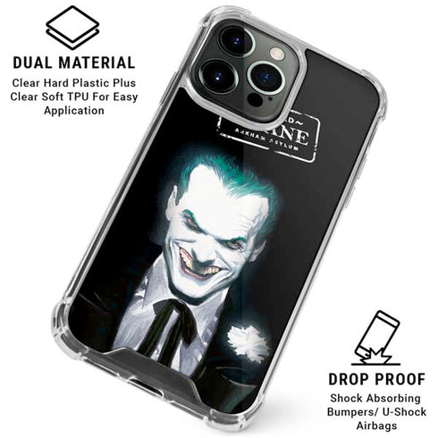 DC Comics The Joker Portrait by Alex Ross iPhone 16 Pro Clear Case
