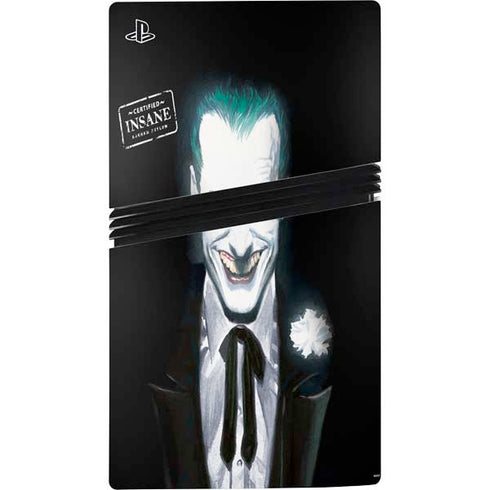 DC Comics The Joker Portrait by Alex Ross PS5 Pro Console Skin