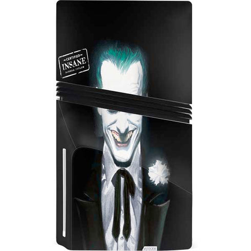 DC Comics The Joker Portrait by Alex Ross PS5 Pro Disk Console Skin