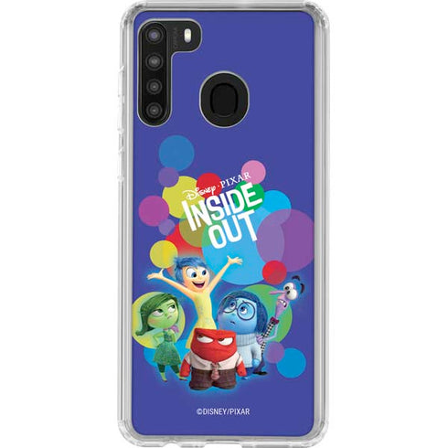Disney Inside Out Character Group Galaxy A21 Clear Case