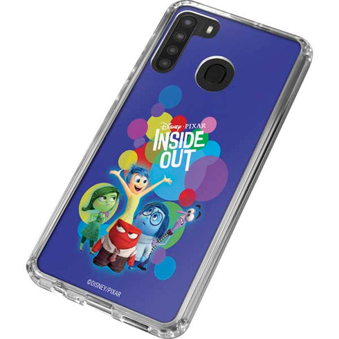 Disney Inside Out Character Group Galaxy A21 Clear Case