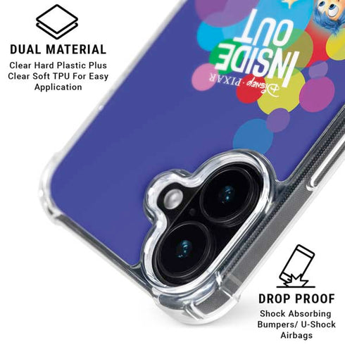 Disney Inside Out Character Group iPhone 16 Plus Clear Case