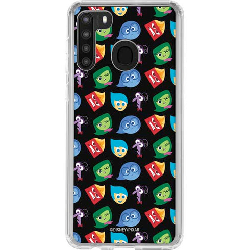 Disney Inside Out Character Pattern Galaxy A21 Clear Case