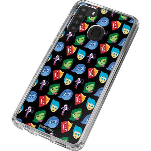Disney Inside Out Character Pattern Galaxy A21 Clear Case