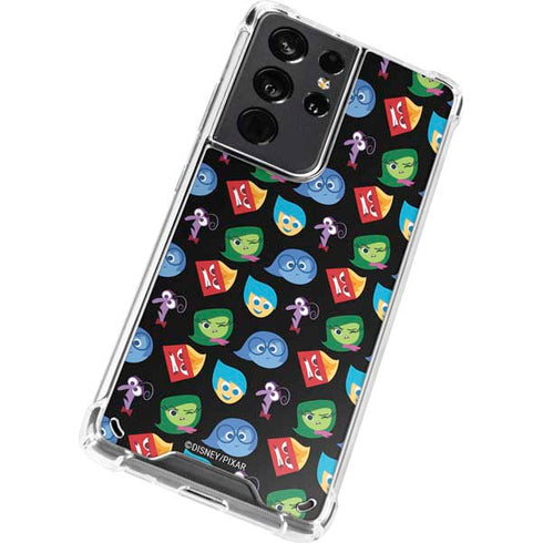 Disney Inside Out Character Pattern Galaxy S21 Ultra 5G Clear Case