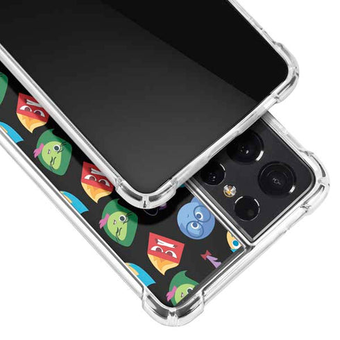 Disney Inside Out Character Pattern Galaxy S21 Ultra 5G Clear Case