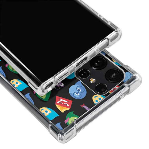 Disney Inside Out Character Pattern Galaxy S22 Ultra Clear Case
