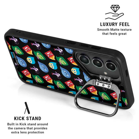 Disney Inside Out Character Pattern Galaxy S25 Kickstand Case