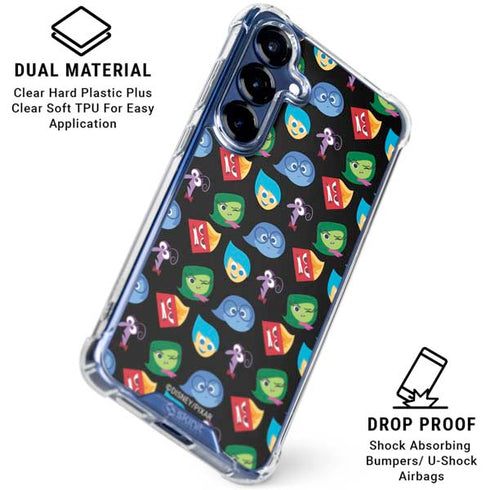 Disney Inside Out Character Pattern Galaxy S25 Plus Clear Case