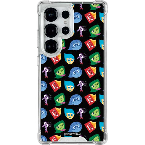 Disney Inside Out Character Pattern Galaxy S25 Ultra Clear Case