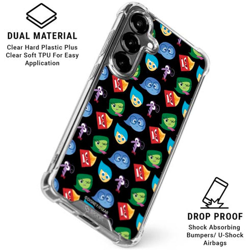 Disney Inside Out Character Pattern Galaxy S26 Clear Case