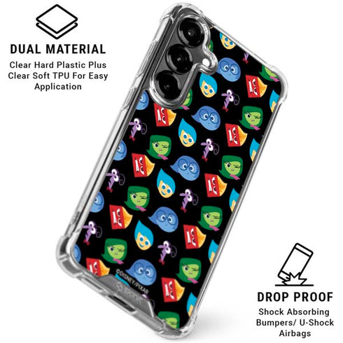 Disney Inside Out Character Pattern Galaxy S26 Plus Clear Case