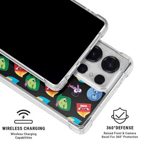 Disney Inside Out Character Pattern Galaxy S26 Ultra Clear Case