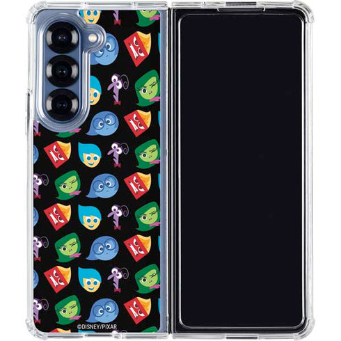 Disney Inside Out Character Pattern Galaxy Z Fold6 Clear Case