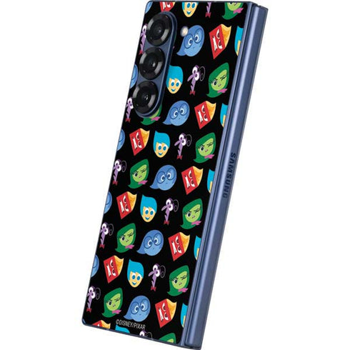 Disney Inside Out Character Pattern Galaxy Z Fold6 Skin