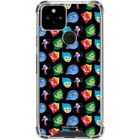 Disney Inside Out Character Pattern Google Pixel 5 Clear Case