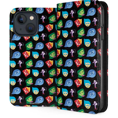 Disney Inside Out Character Pattern iPhone 13 Folio Case