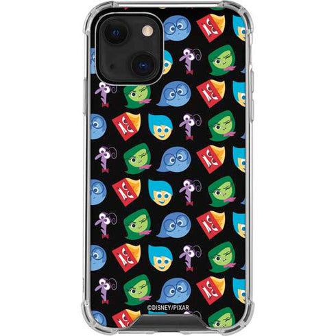 Disney Inside Out Character Pattern iPhone 13 Mini Clear Case