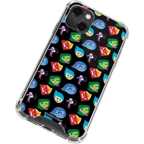 Disney Inside Out Character Pattern iPhone 13 Mini Clear Case