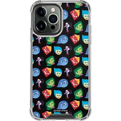 Disney Inside Out Character Pattern iPhone 13 Pro Max Clear Case