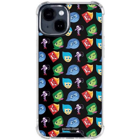 Disney Inside Out Character Pattern iPhone 14 Plus Clear Case