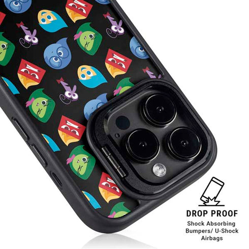 Disney Inside Out Character Pattern iPhone 14 Pro Kickstand Case
