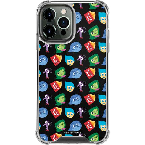 Disney Inside Out Character Pattern iPhone 14 Pro Max Clear Case
