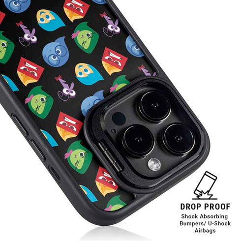 Disney Inside Out Character Pattern iPhone 14 Pro Max Kickstand Case