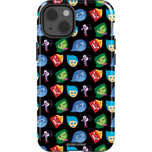 Disney Inside Out Character Pattern iPhone 15 Plus Impact Case