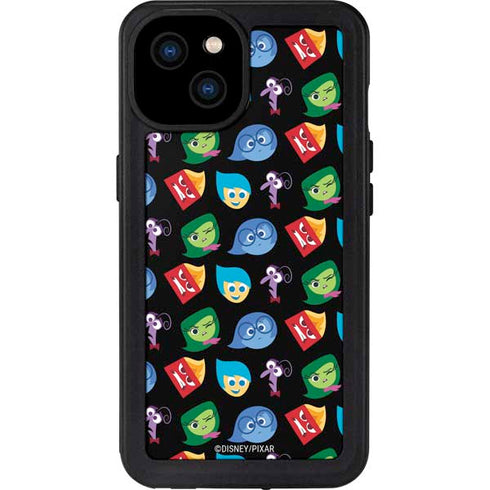 Disney Inside Out Character Pattern iPhone 15 Plus Waterproof Case