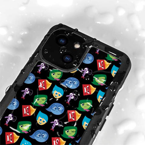 Disney Inside Out Character Pattern iPhone 15 Plus Waterproof Case