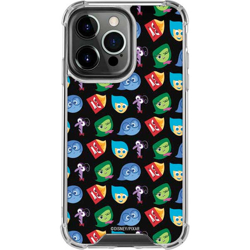 Disney Inside Out Character Pattern iPhone 15 Pro Max Clear Case