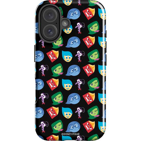 Disney Inside Out Character Pattern iPhone 16 Plus Impact Case