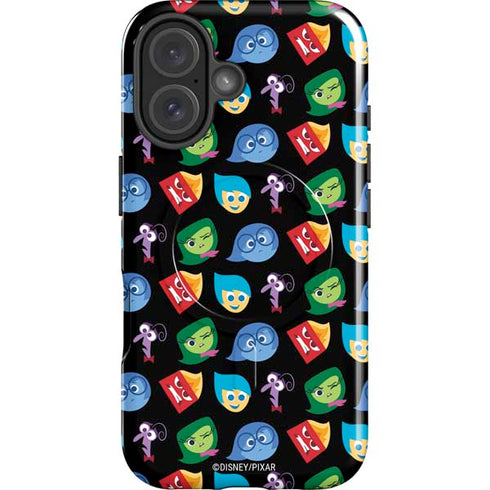 Disney Inside Out Character Pattern iPhone 16 Plus Magsafe Impact Case