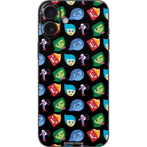 Disney Inside Out Character Pattern iPhone 16 Plus Skin