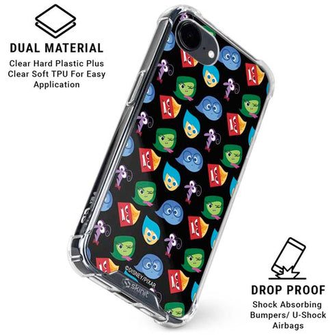 Disney Inside Out Character Pattern iPhone 16e Clear Case