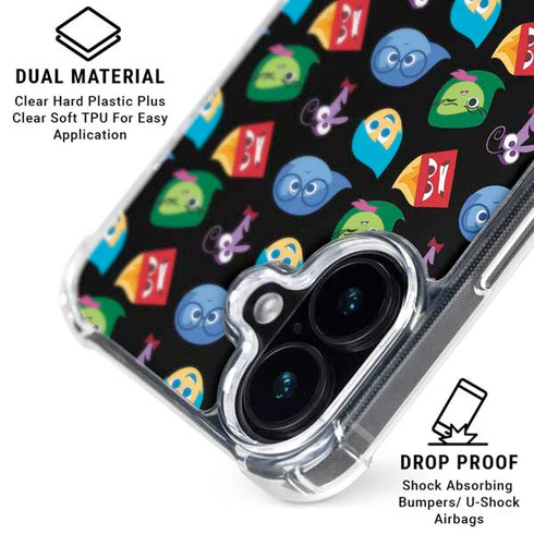 Disney Inside Out Character Pattern iPhone 17 Clear Case