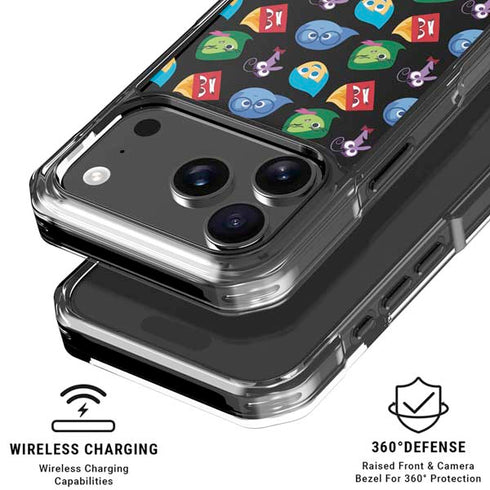 Disney Inside Out Character Pattern iPhone 18 Pro Clear Case