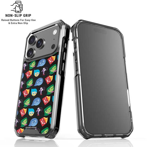 Disney Inside Out Character Pattern iPhone 18 Pro Clear Case