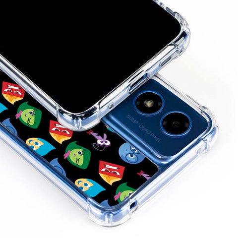 Disney Inside Out Character Pattern Moto G Play 4G (2024) Clear Case