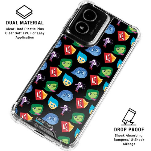 Disney Inside Out Character Pattern Moto G Power 5G (2024) Clear Case
