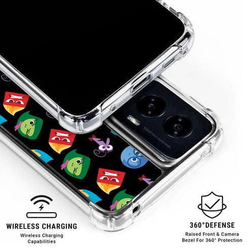 Disney Inside Out Character Pattern Moto G Power 5G (2024) Clear Case